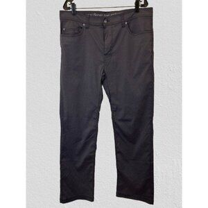 PRANA Born From The Experience Pants Slim Fit Strait Cut Brown Stretch Size 36/3